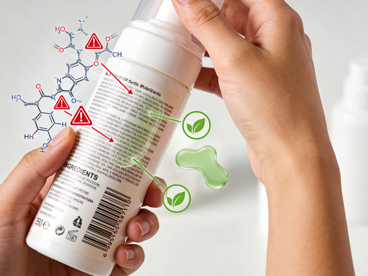 Analiza etykiety INCI pod kątem szkodliwych składników w kosmetykach bez mikroplastiku